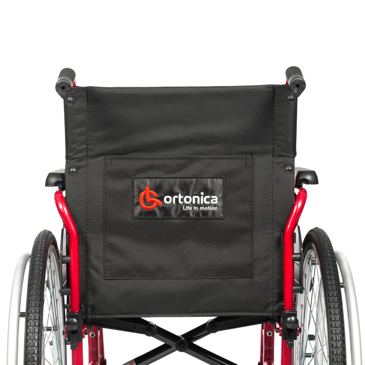 Кресло-коляска инвалидная ORTONICA Base Lite 250 складная, до 130кг (цельно-литые шины, ширина сиденья 43см) - 14